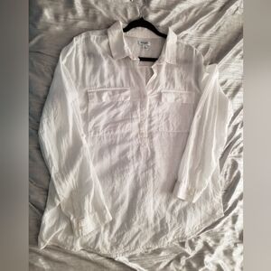XL white linen shirt